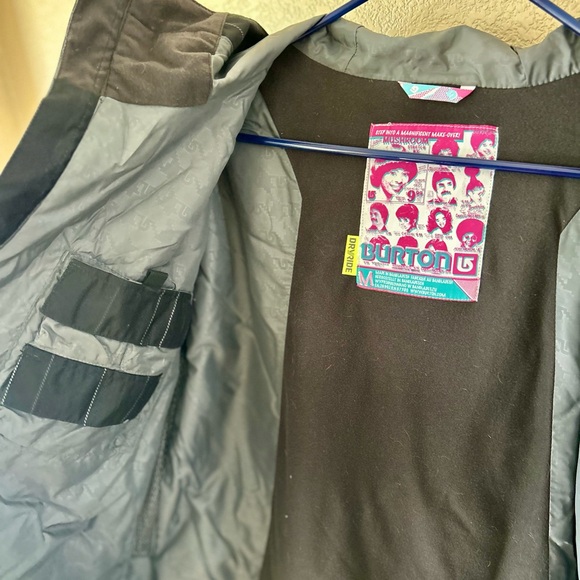 Burton Dryride Medium Black Pinstripe Ski/Snowboard Jacket Size L - Picture 4 of 6